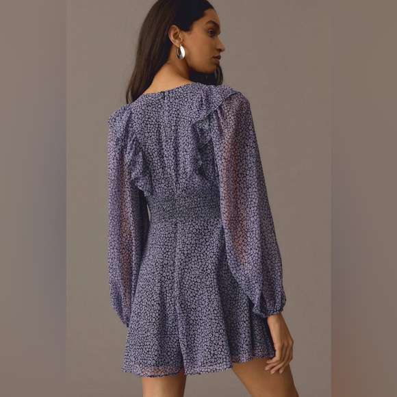 Anthropologie Hutch Long-Sleeve Deep-V Romper - Picture 2 of 8